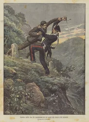 Tragischer Kampf zwischen einem Carabiniere und einem Dieb am Rand einer Schlucht