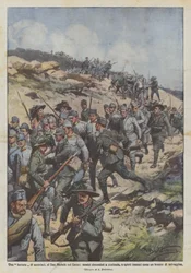 Eine Jagd auf Österreicher, am San Michele auf dem Karst, hunderte Feinde umzingelt