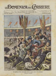 Eine tragisch endende Vorstellung, Kampf zwischen Tiger und Stier in San Sebastián