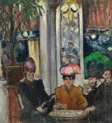 Szene in einer Pariser Brasserie