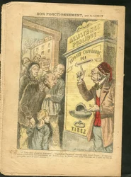 Illustration von Achille Lemot (1846-1909) für das Cover von Le Pelerin, 07/02/09 - Gute Funktion - Familie, Elend, Öffentliche Unterstützung
