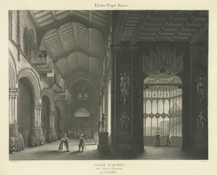 Luigi Verardi nach Dominico Ferri - Vincenzo Bellini - Théatre Royal Italien. Waffensaal in der Oper I Puritani