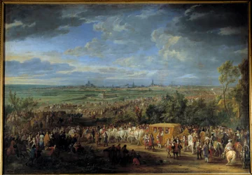 Einzug von König Ludwig XIV. und Königin Maria Theresia am 30. Juli 1667 in Arras