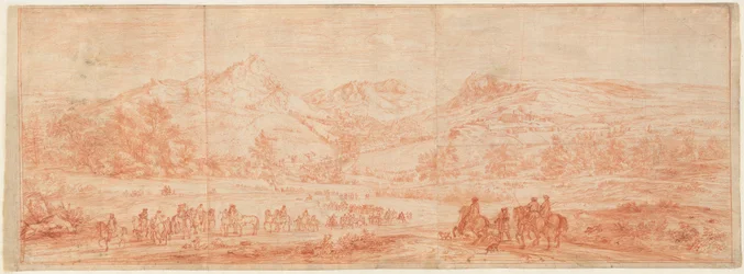Französische Truppen vor Salins und den umliegenden Hügeln