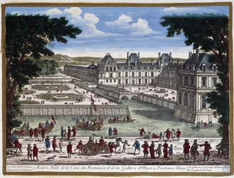 Schloss Fontainebleau (Gravur von Perelle)