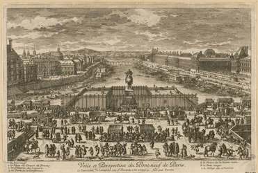 Ansicht der Pont Neuf in Paris, zweite Hälfte des 17. Jahrhunderts