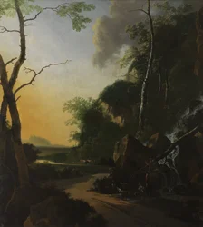 Italienische Landschaft mit Krabbenfischern