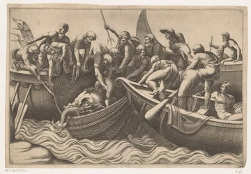 Fang von zwei großen Fischen