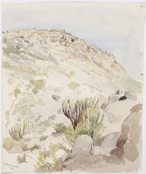 Überreste der Festungsmauern auf einem Hügel in Mitla, Oaxaca