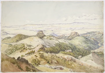 Blick vom Cerro de Navajas, Hidalgo, Mexiko