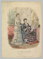 Toiletten von Mme. L. Massieu, aus La Mode Illustrée, 1881