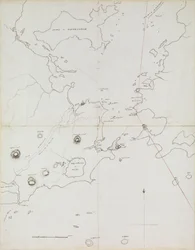 Karte des Hafens von Rio de Janeiro, Brasilien, ca. 1849