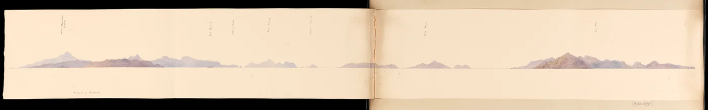 Nordküste von Sumatra aus dem Westindien-, Nordamerika- und Borneo-Sammelalbum, ca. 1845