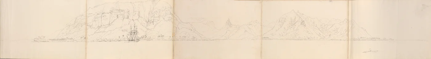 Panorama von Eimeo [Moorea], Gesellschaftsinseln