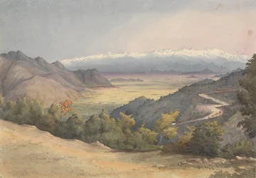 Ebene von Santiago, Chile, von der Cuesta del Prado, 7. Januar 1851