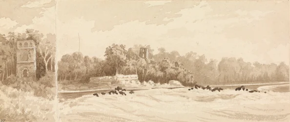 Ruine eines Turms auf dem Gelände der alten Stadt Panama, zerstört von Morgan dem Freibeuter im Jahr 1670, März 1850