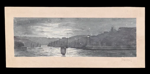 Die Mündung des Tyne, mit North und South Shields, bei Mondlicht, um 1840