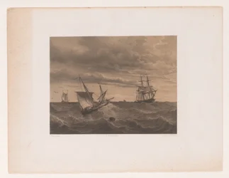 Segelboote auf wildem Meer