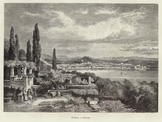 Italien - Triest. Gravur von A Clos