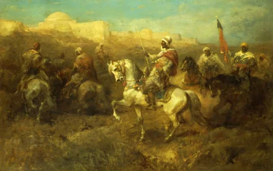 Arabische Reiter auf dem Marsch