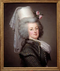 Porträt von Marie Antoinette de Lorraine-Habsburg, Königin von Frankreich (1755-1793), im Amazonenkleid