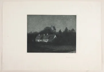 Mondscheinnacht im Dorf Borup