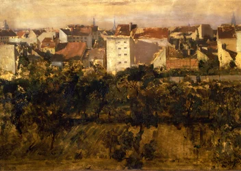 Blick auf Hinterhäuser