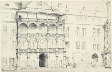 Die Nordseite des Großen Schlosshofes in Dresden