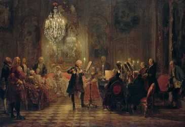 Flötenkonzert mit Friedrich dem Großen in Sanssouci, 1850-1852