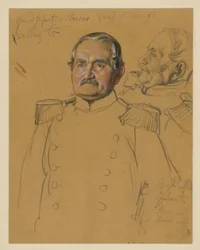 General von Wussow, Porträtstudie zu „Die Krönung Wilhelms I. in Königsberg“