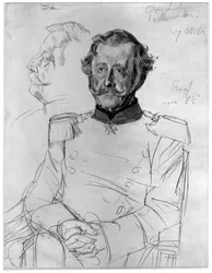 Gustav von Alvensleben. Studie zum Gemälde „Krönung Wilhelms I. in Königsberg“