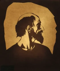 Männliches Brustbild, Kopf im Profil