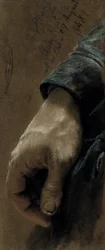 Meine rechte Hand, gezeichnet mit meiner linken Hand, 1848