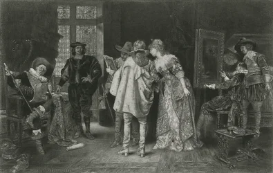 Kenner im Atelier von Rembrandt, Illustration aus 