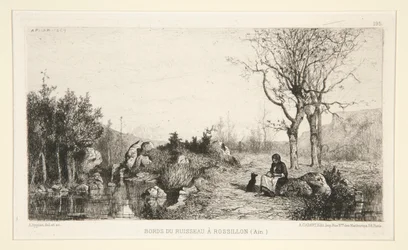 Ufer des Baches in Rossilon (Ain)