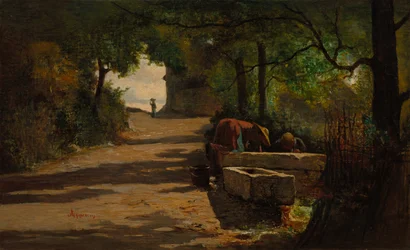 Brunnen an der Straßenseite