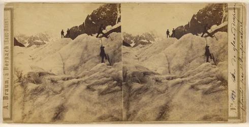 Mer de glace, Flagge gepflanzt von der Kaiserin