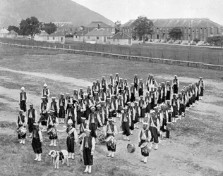Westindische Band, Up-Park-Camp, Jamaika, ca. 1905