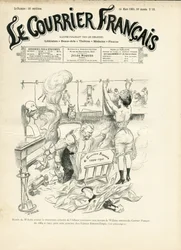 Illustration von Adolphe dit Willette (1857-1926) für das Titelblatt von Le Courrier français