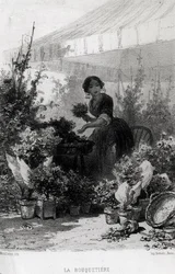 Die Blumenverkäuferin, Mitte des 19. Jahrhunderts