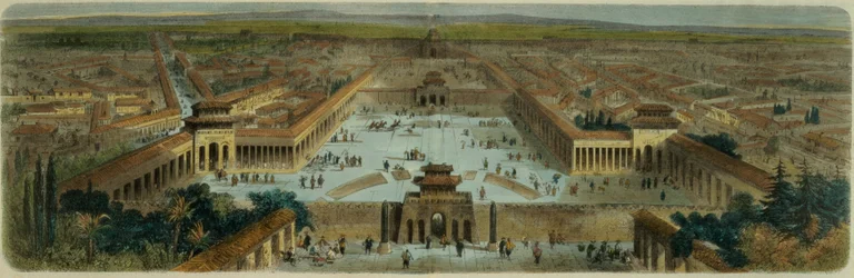 Blick auf die Stadt Peking vom Süden aus