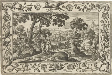 Flucht nach Ägypten (Landschaften mit biblischen, mythologischen Szenen und Jagdszenen)