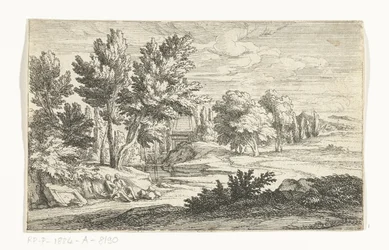 Landschaft mit Grabmonument