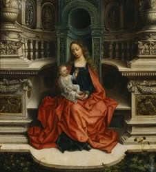 Die Madonna und das Kind auf dem Thron, 16. Jahrhundert