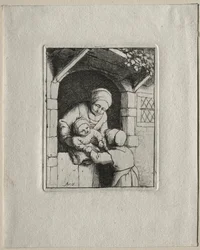 Mutter und zwei Kinder