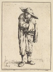 Bauer in seinen Umhang gehüllt, 1610-85