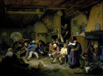 Bauern tanzen in einer Taverne