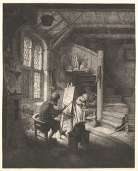 Der Maler in seinem Atelier