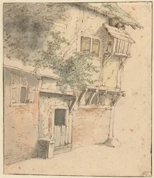 Fassade eines bewachsenen Hauses