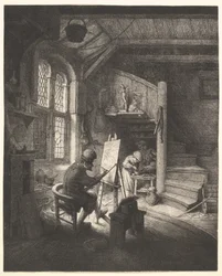 Der Maler in seinem Atelier